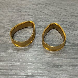 Teardrop Ear Plugs Tunnel - Gold Stainless Steel